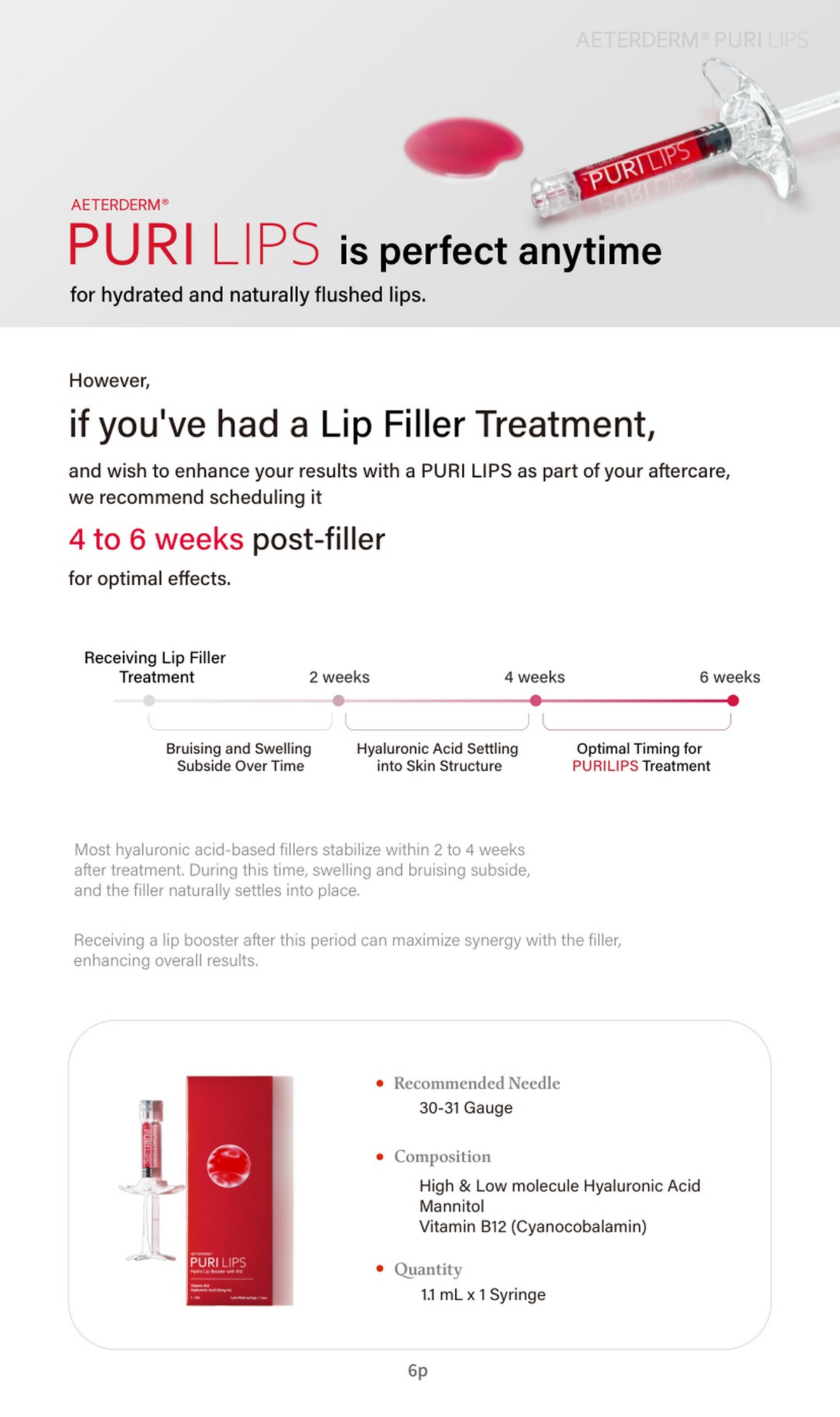 Puri Lips Lip Booster for hydrated, naturally flushed lips with B12 infusion.