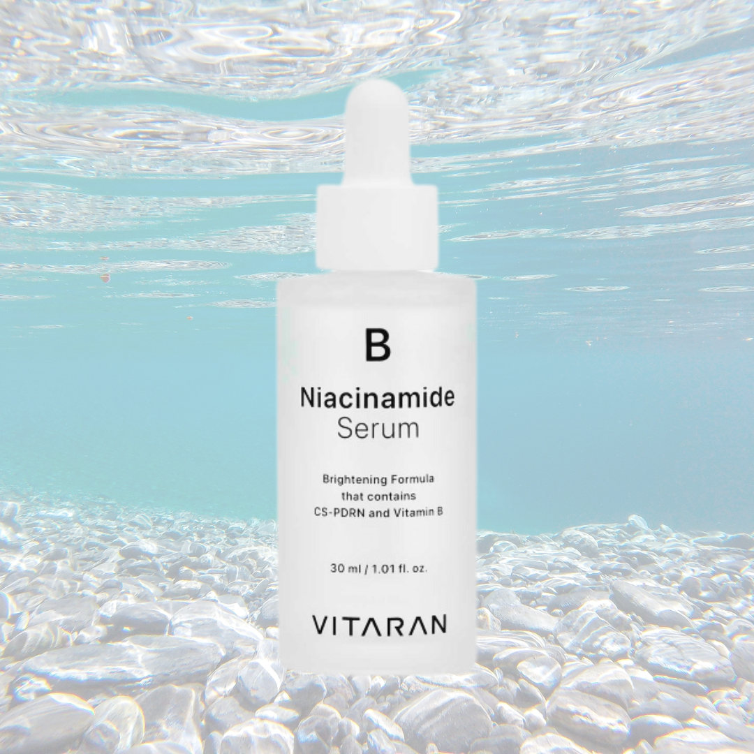 VITARAN B Niacinamide Serum with Salmon DNA - Advanced brightening and rejuvenating skincare ampoule.