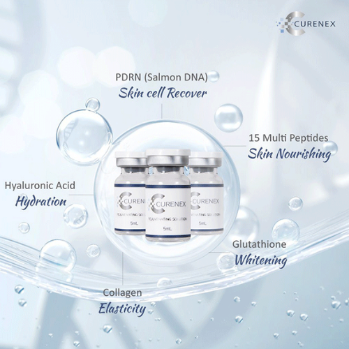 Salmon DNA Microneedle Bundle with skincare treatments and microneedling accessories.