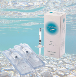 Kiara Reju Salmon DNA Skinbooster packaging and syringes for rejuvenating skincare.