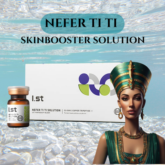 1.st NEFER TI TI Solution with skin rejuvenation ingredients and packaging.