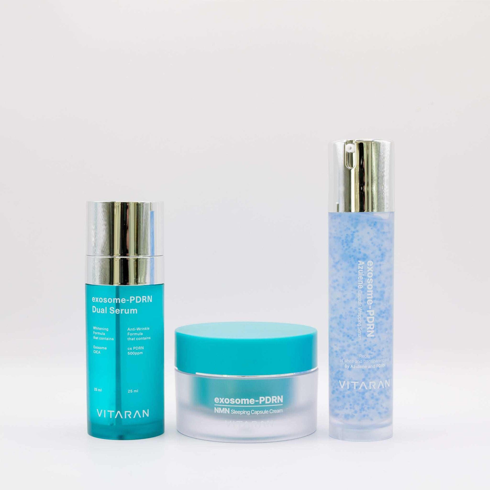 Korean Skincare Three Step with Salmon DNA, Exoxomes, and NMN, precursor to NAD+