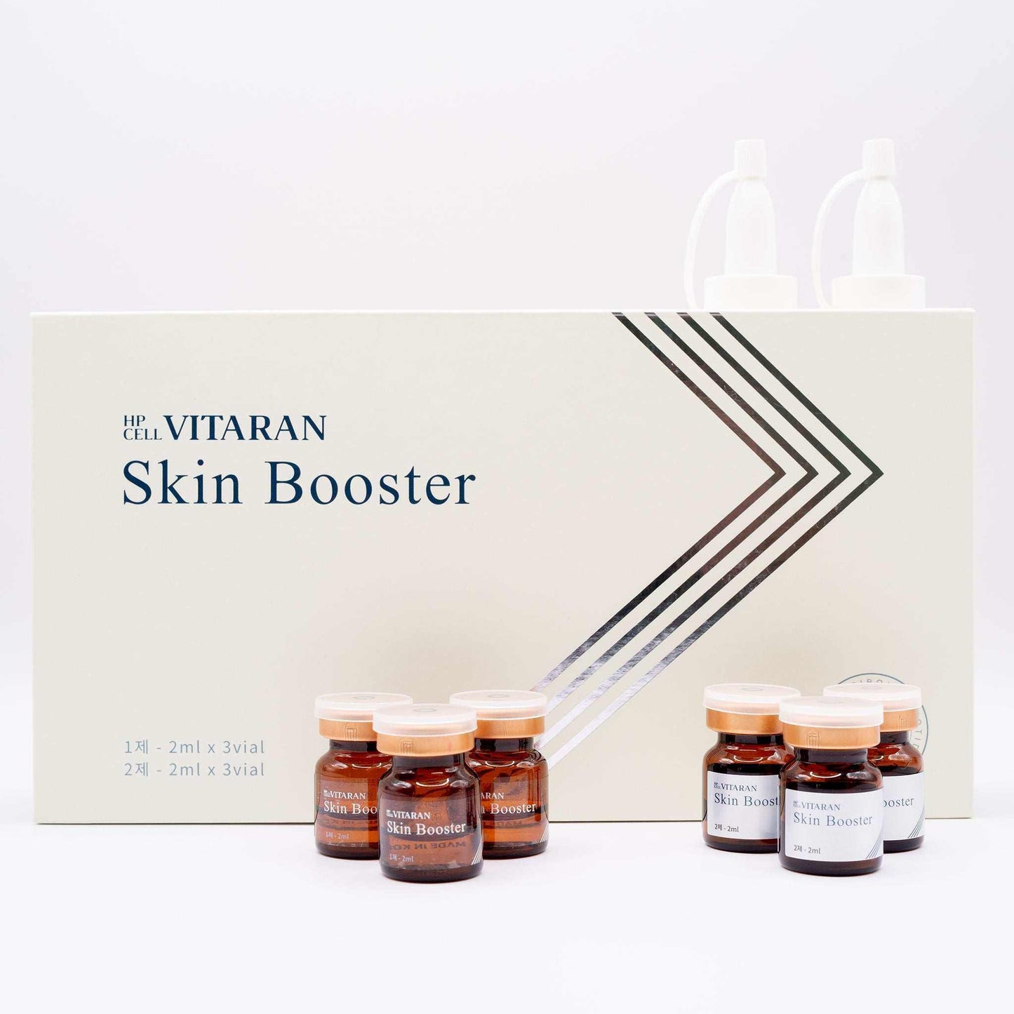 HP Cell VITARAN Salmon DNA Skin Booster with six 2ml vials and a white box for microneedling skin rejuvenation