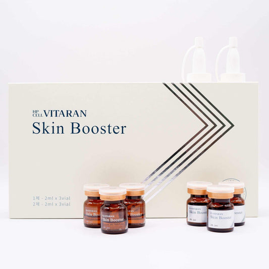 HP Cell VITARAN Salmon DNA Skin Booster with six 2ml vials and a white box for microneedling skin rejuvenation