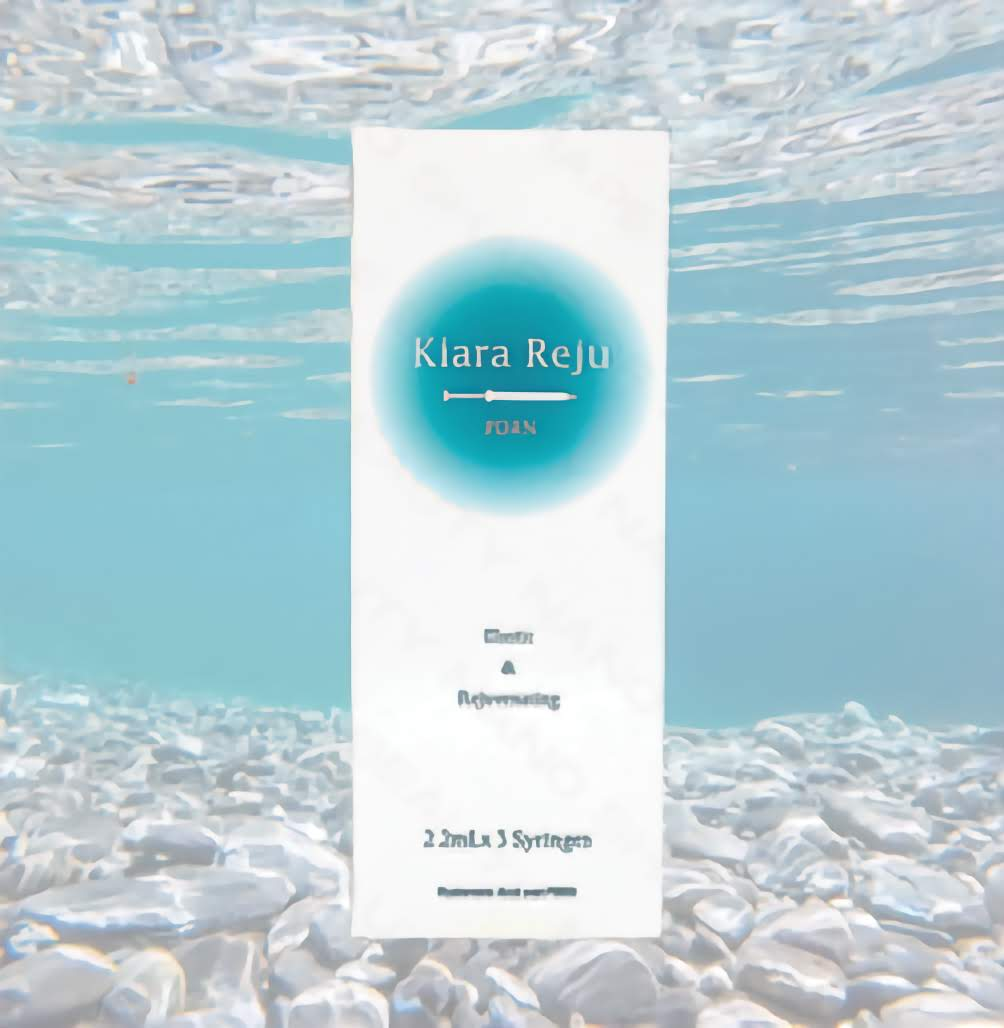 Kiara Reju Salmon DNA Skinbooster packaging submerged in clear water.